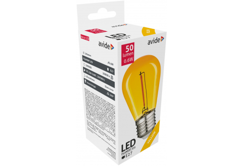 Dekor LED Filament fényforrás 0.6W E27 Sárga