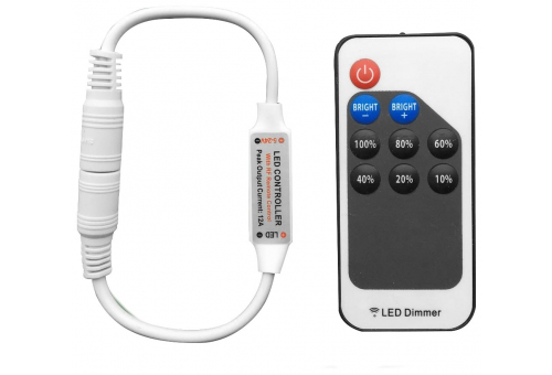 LED Strip 12V 144W Dimmer Keys Remote and Controller