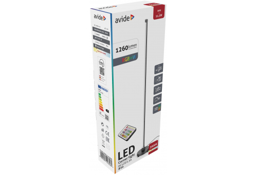 LED sarok lámpa digitális RGB + W zene szenzorral