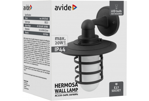Outdoor Wall Lamp Hermosa Black