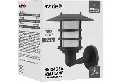 Outdoor Wall Lamp Hermosa Black
