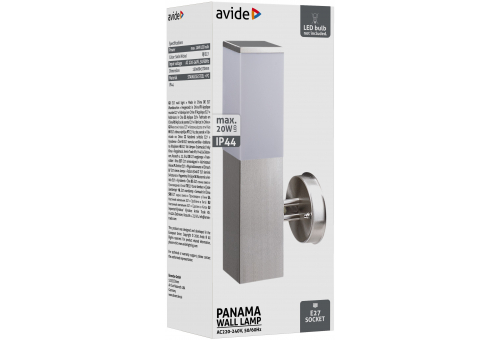 Outdoor Wall Lamp Panama PIR Satin Nickel
